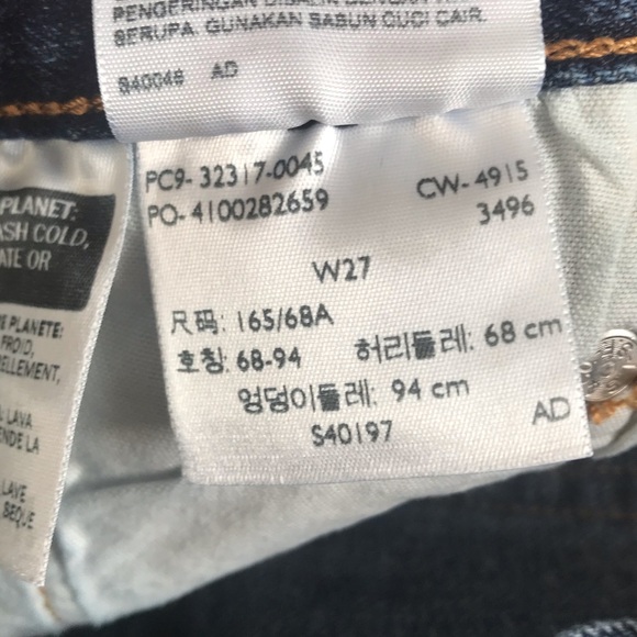 Levi’s High Rise Cutoff Jean Shorts Size 27 - Picture 7 of 7